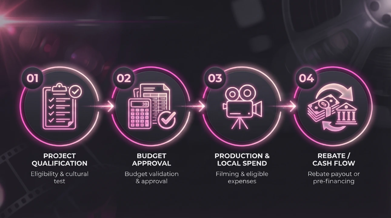 Hungary film tax incentive process 30 percent rebate diagram