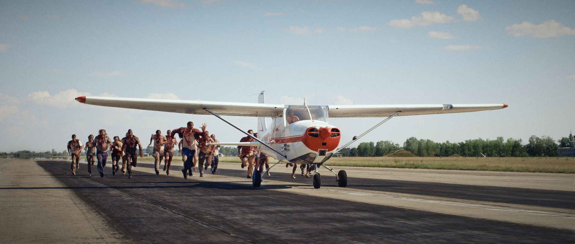 Silent Zone film scene airplane crash international feature film produced in Hungary
